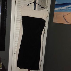 CHAPS | BLACK AND WHITE DRESS, XL - NWT